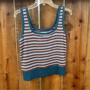 Striped Sleeveless Knit Top